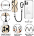 Cell Phone Lanyard, Phone Lanyard Tether with Patch, 2 in 1 iPhone Lanyard Tether with Carabiner Clip for Anti-Drop Outdoor Skiing Hiking Cycling ...