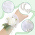 Waydress 12 Pieces Corsage Wristlet Band Elastic Pearl Wristlets DIY Stretch Pearl Wedding Wristband Handmade Corsage Accessories for Wedding Part...