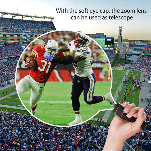 Cell Phone Camera Lens, SEVENKA 12X Telephoto Universal Clip On hd Lens Compatible with iPhone 12/11 Pro Max X XS Max XR/8/7/6/6s, Samsung, Androi...