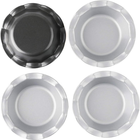 Mini Pie Pans Set of 4 Small Pie Tins Nonstick Round Pie Plate for Baking...