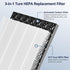2 Pack Upgraded 3-in-1 True HEPA Filter Compatible with Hamilton Beach 04383 Purifier 04384 04386A 04385 H13 True HEPA and Activated Carbon, Repla...