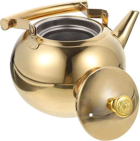 DOITOOL Stainless Steel Tea Kettle 1.5L Stovetop Tea Kettle, Classic Tea Kettle Food Grade Stainless Steel Teapot for Stove Top with Infuser and E...