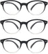 Black Reading Glasses Women Cute Small Round Readers +2.25 for Small Head/Petite Face,Lightweight Cheaters Reading Glasses w/Comfortable Spring Hi...