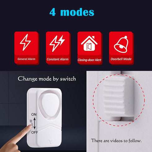 Door Alarm for Home, Door Sensor, Window Alarm for Home Security, Pool Alert for Kids (6 Pack)...