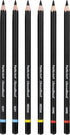 Pacific Arc Premium Charcoal Drawing Pencils for Artists - 6 Pieces Soft Medium and Hard - Charcoal Pencils for Drawing, Sketching and Shading - G...