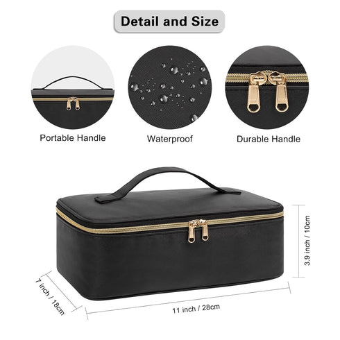 CUBETASTIC Makeup Bag, Travel Make Up Train Case, Large Capacity Cosmetic Organizer Bags with Dividers, Portable Skincare Bag for Women Waterproof...