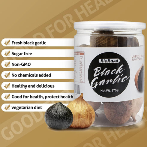 Black Garlic 170g Whole Black Garlic Aged for Full 90 Days Black Garlic Jar 0.37 Pounds...