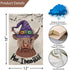 Louise Maelys Halloween Highland Cow Garden Flag 12x18 Double Sided, Burlap Small Welcome Boo Halloween Witch Hat House Flags Seasonal Holiday Out...