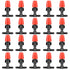 20pcs Micro Spray Adjustable Flow Irrigation Drippers 1/4 Inch Garden/Roof Cooling Atomizing Plastic Nozzle Irrigation Mister Heads with 3 Tee Irr...