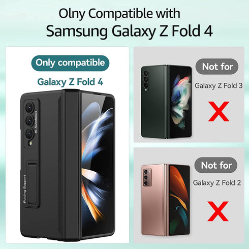Case for Samsung Galaxy Z Fold 4 5G Magnetic Hinge Protective Case with 3 Adjustable Stand Modes,Ultra Thin Luxury PC Shockproof Anti-scratch Kick...