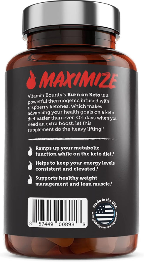 Vitamin Bounty Burn On Keto Multivitamin – Keto-Specific Nutritional Support with Magnesium, Potassium, and MCT for Energy, Cramp Relief, and Nutr...