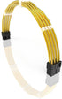 LINKUP - 50cm PSU PC Power Extension Cable Metallic Sleeved Silicone Coated Soft & Flexible to Route Custom Mod CPU w/Comb | 1x 8P (4+4) CPU EPS |...