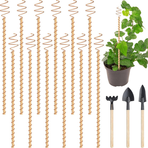 12 Pcs Electroculture Copper Gardening Antenna Long Copper Garden Stake Electroculture Plant Stake Garden Tool Coil Electronic Planting for Growin...