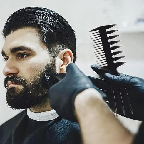 10Pcs Hairdressing Comb Set Hair Styling Pro Kit Professional Barber Salon Gift Black Colour Set - Portable Set Hair Care Style Accessory Comb for...