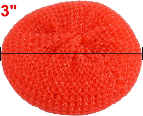 uxcell Plastic Kitchen Dish Pot Pan Mesh Scouring Washing Cleaning Scrubber Pad 5pcs Red...