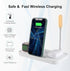 Lamp with Wireless Charger, 4 in 1 Wireless Charging Station Compatible with iPhone/Samsung/Other Qi-Enabled Phones, and AirPods 2/Pro, Wireless C...