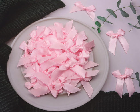Tupalizy Ribbon Bows Mini Satin Fabric Bows Flowers for DIY Craft Sewing Scrapbooking Wedding Christmas Party Favors Bakery Treat Gift Box Decorat...