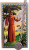 St. Francis of Asssisi Pewter Medal Pendant with Prayer Card 3/4"...