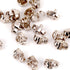 RUBYCA Skull Head Rapid Rivets and Studs, Metal Double Cap Compression Rivets, Speedy Rivets for Fabric Leather Craft Crafting, Silver Color (100 ...