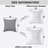 Kevin Textile Decorative Throw Pillow Covers Star Modern Farmhouse Pillowcases Indoor Outdoor, Set of 2, 20 x 20 inches (50x50cm), Grey...
