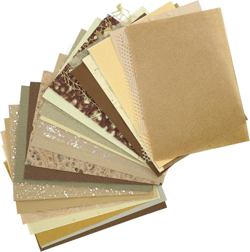 Mililanyo 30Pcs Handmade Scrapbook Craft Paper Sheet Textured Morandi A5 Sheet Mesh Fabric Special Paper for Card Making Art Journaling Supplies D...