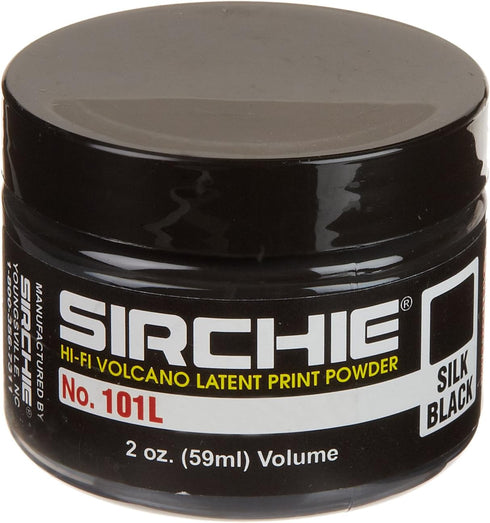 Sirchie Hi-Fi Volcano Latent Fingerprint Powder, 2 oz Jar, Silk Black...