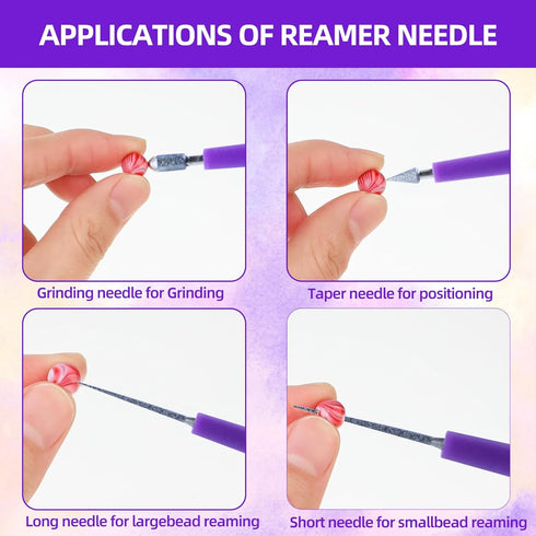 4PCS Bead Reamer, Diamond Tipped Bead Reamer Tool for Jewelry Making, Jewelry Making Tools...