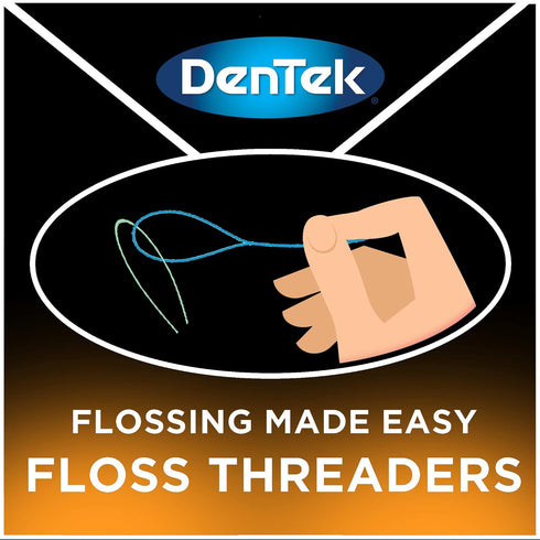 DenTek Floss Threaders | For Braces, Bridges, and Implants | 50 Count (Pack of 6)...