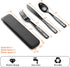 Portable Travel Utensils Set with Case, Reusable Camping Silverware, 18/0 Stainless Steel Flatware for Adult Work Lunch Picnic Unique Skull Rose, ...