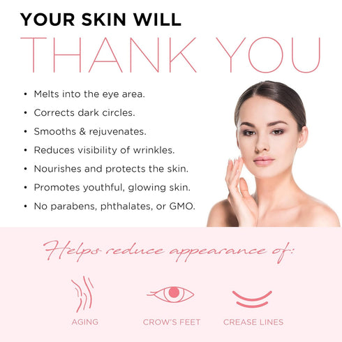 AZURE Retinol & Peptides Lifting Eye Serum - Anti Aging, De-Puffing & Revitalizing - Reduces Wrinkles, Fine Lines & Dark Under Eye Bags - Calms & ...