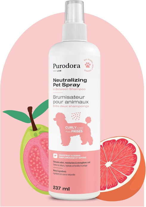 Deodorizing Between-Bath Dog Odor Neutralizer (Curly Coats, 8 Oz)...