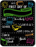 Chalkboard Style First Day of School Photo Prop Tin 9 inch by 12 inch Sign - Reusable Easy Clean Back to School - Customizable with Liquid Chalk M...