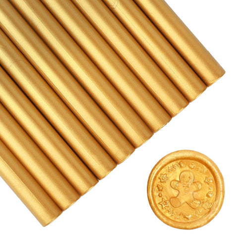 Glue Gun Sealing Wax Sticks for Wax Seal Stamp - Metallic Gold, Great for Wedding Invitations, Cards Envelopes, Snail Mails, Wine Packages, Christ...