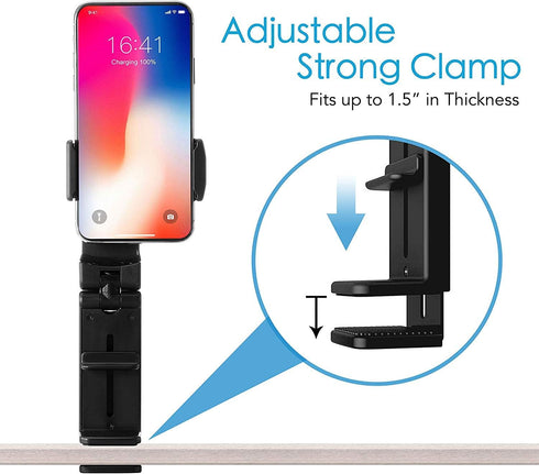 Airplane Cell Phone Stand Flight Mount Foldable Portable Phone Holder Desk Bed Compatible with iPhone 15 Pro Max Airplane Travel Essentials Gadget...