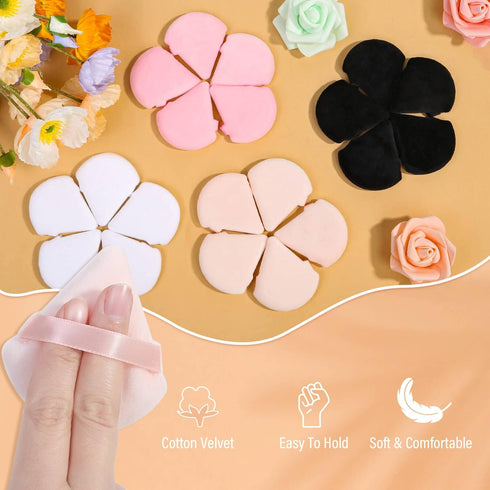 20pcs Triangle Powder Puff, Setting Powder Puff for Make Up, Face Puff Pads for Loose Powder and Press Powder, Makeup Sponge Powder Applicator for...