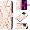 OnePlus 10 Pro 5G Case, Leather Wallet Case Flip Folio Cover with Card Holder Kickstand for Girls Women, Marble Fashionable Designs, Protective Ph...