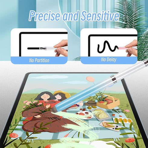 Stylus Pen for Touchscreen(4 PCS), 2-in-1 High Precision and Sensitivity Capacitive Stylus Pen for Apple iPad iPhone Tablets Samsung Galaxy All To...