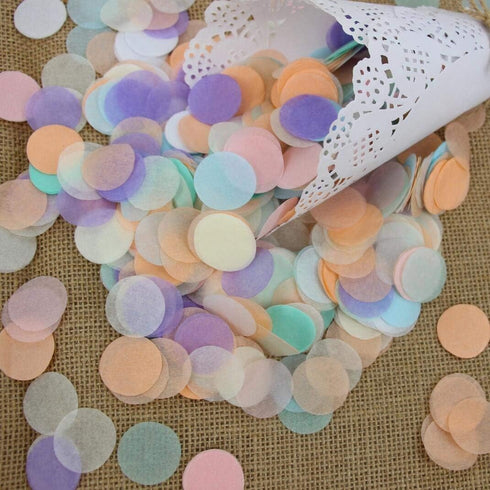 1 Inch Pastel Tissue Paper Table Confetti Dots for Baby Shower Gender Reveal Birthday Party Decorations 2 oz...
