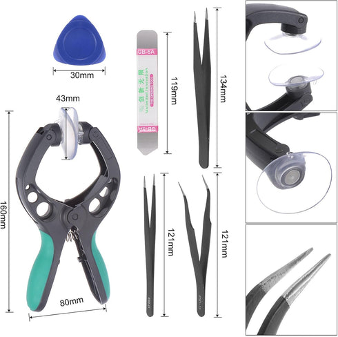 uxcell Electronics Repair Tool Kit, 23 in 1 Magnetic Precision Screwdriver Tweezer Sets for Repairing Mobile, Computer, Laptop, Small Home Applian...