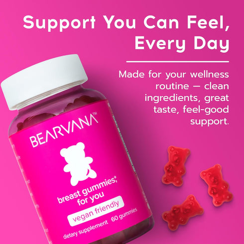 BEARVANA Top Support Gummies for Women | Support Natural Balance and Confidence | Fitness Supplement | Essential Vitamins | 9 Herbs Including Fenu...