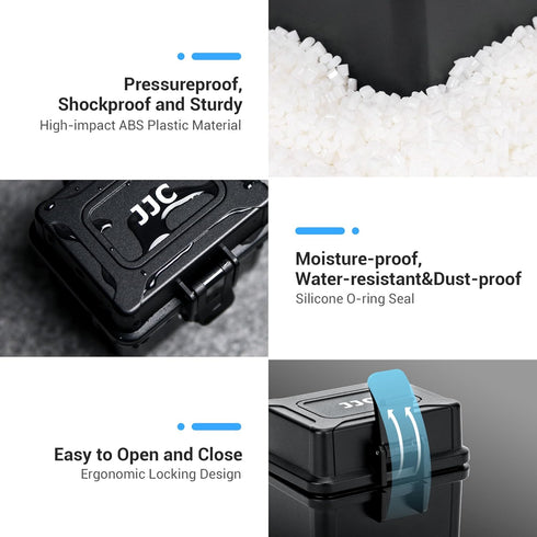 DB-110 LI-92B LI-90B NP-50 Battery and SD Micro SD Card Case, Water-Resistant & Shockproof, Camera Battery Case Holder Storage Box for 4X DB-110/L...