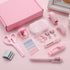 Pink Mini Office Supply Kit Mini School Supplies Desk Accessory Set Includes Mini Stapler Pencil Sharpener Staple Remover Hole Punch Ballpoint Pen...
