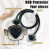 Cute Cable Protector for iPhone Charger with Angel Wings Design, Love Heart Pattern Data Line USB Cover Cord Saver Lightning Cable Case for iPhone...