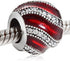 925 Sterling Silver Spacer Charm Anniversary Charm Birthday Charm Christmas Charm for Panodra Charms Bracelet (Red)...