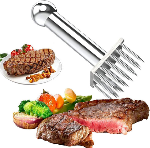Bygytyo Kitchen Gadgets Heavy-Duty 28 Blades Stainless Steel Meat Tenderizer Needle Profession Kitchen Tools for Kitchen Cooking Tenderizing Beef,...