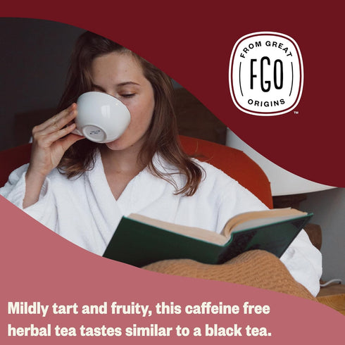 FGO Organic Red Raspberry Leaf Tea Bags, 100 Eco-Conscious Tea Bags, Caffeine Free, Imported from Germany, Reseable Bag, Packaging May Vary (Pack ...