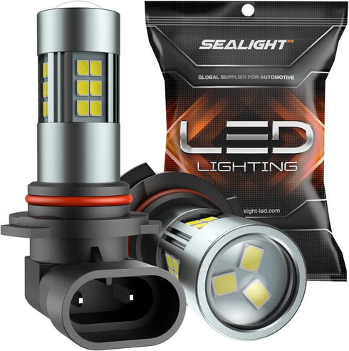 SEALIGHT 9006 Fog Lights LED Bulb, 9006 Hb4 LED Fog Light Bulbs 1:1 Size 9006 Bulb Plug And Play, 6000k Xenon White Light Pattern, Pack of 2...