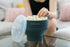 The Silicone Kitchen Silicone Microwave Popcorn Maker Collapsible Bowl, Non-Toxic, Dishwasher Safe, Dark Blue...