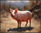 Posterizer 1 pcs- Happy cute pig in the nature-Art for Animal Lovers- Gift for Men Women Entrepreneur Teens-Living Room Bedroom Decor- unframed wa...