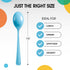 Disposable Light Blue Plastic Spoons 50 Pcs - Heavy Duty Light Blue Plastic Disposable Cutlery - Light Blue Disposable Flatware, Light Blue Plasti...